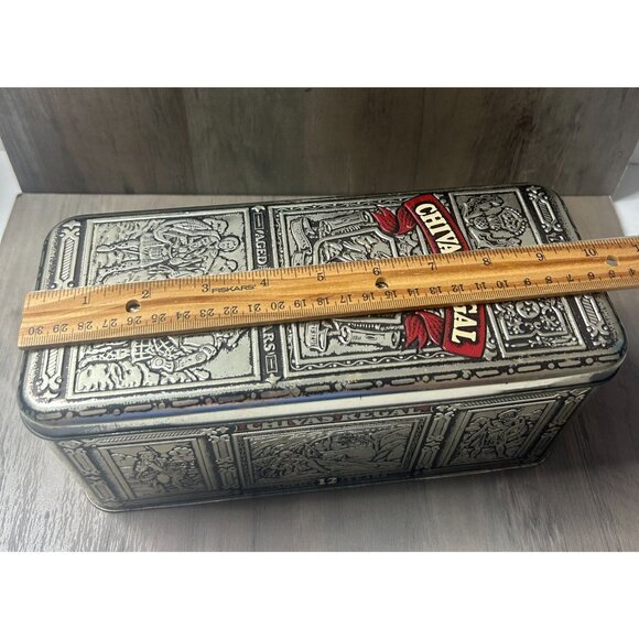 Vintage Chivas Regal 12 Year Scotch Whiskey Embossed Metal Tin Box Only - Picture 6 of 6